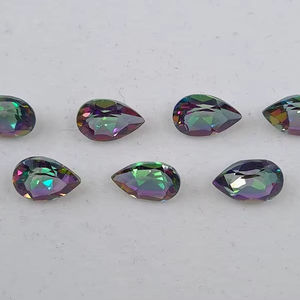 Topacio Místico Facetado en Forma de Pera, Piedra Preciosa Suelta de 6x4mm, 7x5mm, 9x6mm, Calibrada, Lote para Fabricación de Joyería Natural - Product Image 1