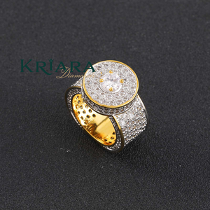 Bague de fiançailles de luxe pour femme en argent 925 plaqué or blanc, diamant de laboratoire taille brillant rond couleur D - Product Image 2