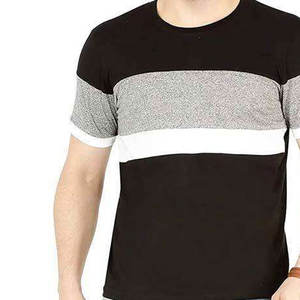 T-shirts pour hommes les plus vendus, respirants, anti-rides, séchage rapide, tissu tricoté de haute qualité, couleur unie, logo personnalisé - Product Image 4