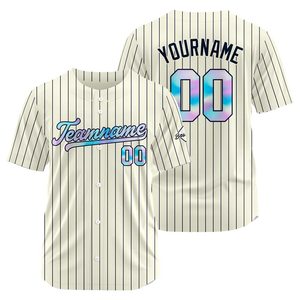 Camiseta de Béisbol Unisex, Nueva, Personalizada, Ligera, 100% Poliéster, Anti-UV, Secado Rápido, Transpirable, Ropa Deportiva - Product Image 1
