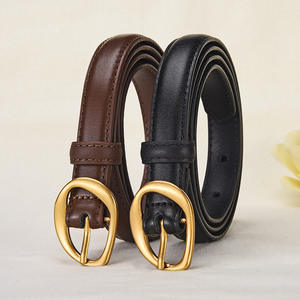 Ceinture rétro pour femme en cuir de vachette imprimé floral avec boucle carrée en alliage, largeur 2,5 cm, pour jeans décontractés - Vente en gros usine 2026 - Product Image 3