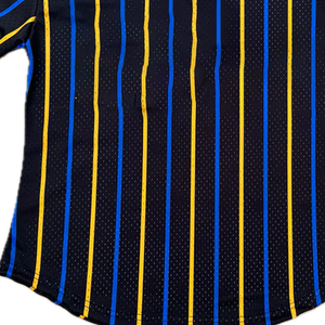 High Quality SGRho Black Pinstripe Jersey Women Blue Gold Premium Baseball Shirt Stylish Greek Sorority Apparel Custom Logo - Product Image 5