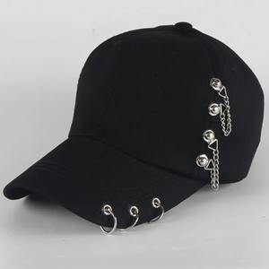 Fashion Cotton Baseball Cap Creative Piercing <b>Ring</b> Hip Hop Caps Adult Casual Solid <b>Adjustable</b> Unisex Snapback Hats - Product Image 1