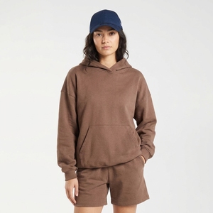 <b>Women's</b> <b>Navy</b> Blue Drop Shoulder Pullover Hoodie Long Sleeve Oversized <b>Fleece</b> Sweatshirt - Product Image 6