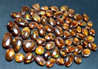 Agate de feu mexicaine naturelle, cabochons lisses de formes variées, pierres précieuses en vrac pour la fabrication de bijoux (vente en gros)