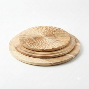 Plateau de service rectangulaire multifonctionnel en bois sculpté à la main, moderne, avec poignées, pour table basse, décoration ottoman, salon, mariage - Product Image 3