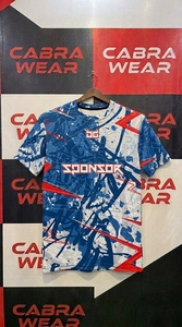 Maillot de sport imprimé par sublimation avec nom du joueur, col rond, manches courtes, polyester respirant, unisexe, vêtements de football, coupe classique - Product Image 2