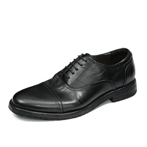 Chaussures Oxford pour hommes en cuir véritable de cheval, faites à la main, formelles, imperméables, à enfiler - Goodyear Welted - Product Image 1
