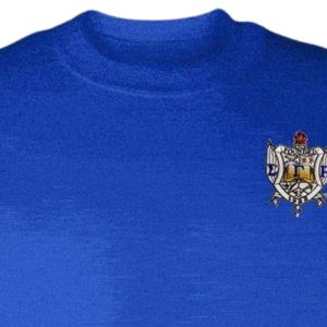 Royal Blue Women's Hooded Eco-Friendly <b>Winter</b> <b>Hoodies</b> Gold Embroidered Sigma Gamma Rho Williamsom College Script Logo Long - Product Image 6