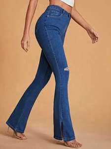 Pantalones Vaqueros de Moda para Hombre, Cintura Media, Rotos, de Pierna Ancha, Personalizados, Nuevos, Casuales, 100% Algodón, Ecológicos - Product Image 5