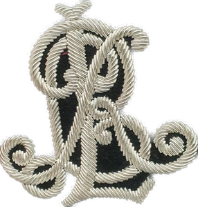 Patch en feutre brodé fil doré Ralph French, patch à paillettes à coudre, applique perlée, broche, chapeau 3D de luxe - Product Image 1