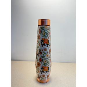 Bulk Wholesale Pure <b>Copper</b> Water <b>Bottle</b> Handcrafted Ayurvedic Meena Print Design Eco-Friendly Leak-Proof <b>Drinking</b> <b>Bottle</b> - Product Image 1