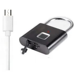 <b>FINGERPRINT</b> <b>PADLOCK</b> IP65 WATERPROOF RECHARGEABLE - Product Image 1