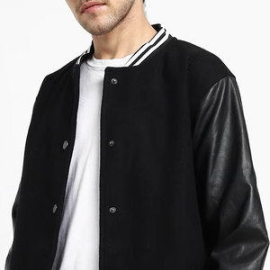 Veste universitaire en patchwork de haute qualité, fabrication en gros, écologique, à bas prix, impression en relief, veste varsity - Product Image 4