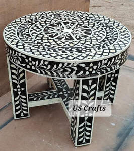 Bone Inlay natural craft Quality Handmade MOP Contemporary Living Room Coffee Table With Fancy Style Side for Export Selling - Product Image 1