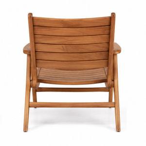 Sillón de Relax Moderno de Madera de Teca Sólida, Silla de Descanso para Interiores y Exteriores, Silla Decorativa para Villa, Resort, Hotel, Patio - Product Image 4