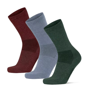Crew <b>Socks</b> 3 Pairs Solid Color Knitted Cotton Breathable for Adults Casual Daily Wear Autumn Season - Product Image 1