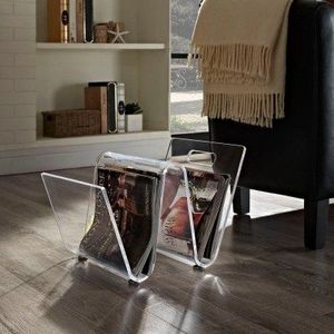 Porta revistas de acrílico, soporte transparente para revistas, expositor de periódicos moderno, organizador de revistas de acrílico, soporte para libros. - Product Image 3