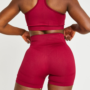 Comfortable Latest Women Running Gym Shorts New Designs <b>Thigh</b> Short Custom Color High Waist 100% Cotton Quick Dry Breathable - Product Image 5