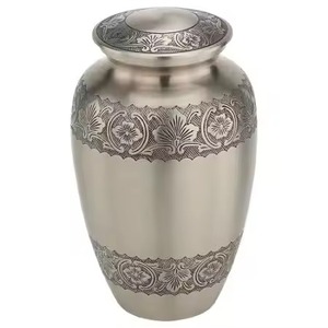 Handcrafted Metal Cremation Urn With Black Coated for Human Ashes Adult <b>Memorial</b> Urn with Secure Lid - Product Image 5