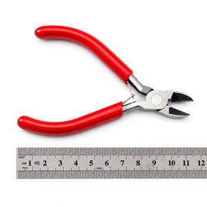 MANAN INSTRUMENTS Stainless Steel Jewelry Pliers Red Handle Tapered Cut DIY <b>Wire</b> Bending <b>Craft</b> Tools for Earrings Bracelets - Product Image 4