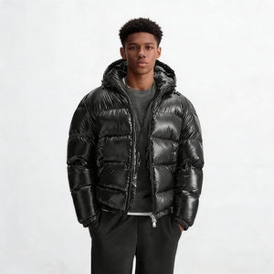 Men Hooded Winter Puffer Jacket Premium Outerwear Wholesale Bulk Supply Factory - Product Image 1