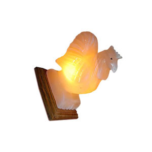 Ensemble de lampes en sel de l'Himalaya en forme d'animal en matériau organique, avec cordon électrique et ampoule, artisanat naturel, emballage inclus - Product Image 3