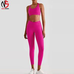 High Quality Women's Yoga Set Activewear 2-Piece Solid Water Resistant <b>Seamless</b> <b>Leggings</b> Factory Direct Sale At NURAK SPORTS - Product Image 4