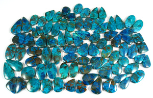 <b>Top</b> Quality Natural Shattuckite Gemstone Pairs Cabochon Pair Bulk Wholesale Price Lot Healing Shattuckite for Jewelry Making - Product Image 4