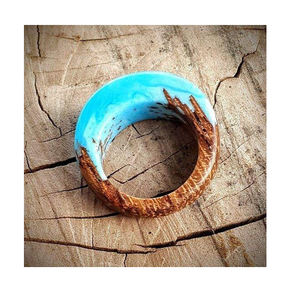 Accesorios Decorativos para Mesa de Hotel y Cantina, Diseño Increíble en Resina Epoxi Azul Cielo y Madera Ecológica, al Precio Más Bajo - Product Image 2