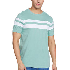 Camiseta de Manga Corta para Hombre, Cuello Redondo, Algodón Grueso, Nueva Moda, Mejor Precio, Lisa, Tejido de Punto - Product Image 1