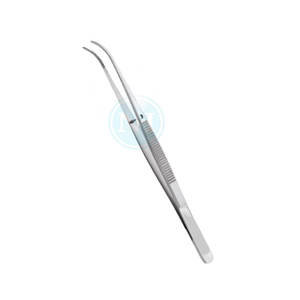 Pinzas para tejidos con 1x2 dientes, delicadas y curvadas, instrumentos quirúrgicos, precio mayorista - Product Image 4