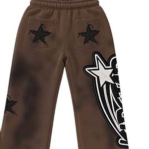 Conjunto de Sudadera con Capucha Marrón para Hombre de Alta Calidad, Estilo Urbano, Estampado FRENCH TERRY, Atuendo Casual de Otoño - Product Image 5
