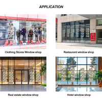 Affichage double face pour vitrine de magasin avec boîte à lumière LED et écran LCD numérique pour la publicité, la signalisation d'ascenseurs et l'éducation