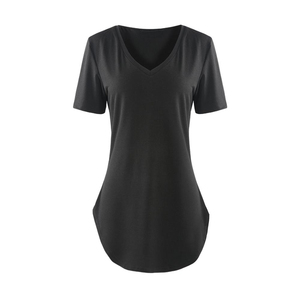 Camiseta Blanca Cuello Redondo |   Camiseta Clásica de Manga Corta en 100% Algodón, Camiseta Básica para Mujer para Uso Diario - Product Image 2