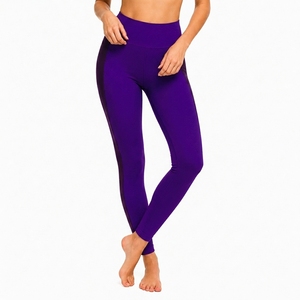 Leggings d'entraînement pour femmes OEM, écologiques, en spandex/polyester, taille haute, longueur intégrale, avec poches - Étiquette privée personnalisée - Product Image 5