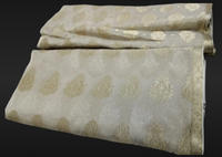 Tissu brocart en georgette 80 GSM, tissu de créateur doux et de qualité supérieure pour sari, dupatta, robe et vêtements ethniques