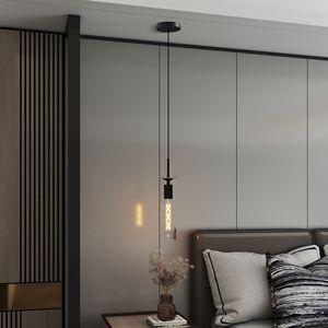 Set di 3 Lampade a Sospensione Moderne in Vetro Nero, Illuminazione per Isola Cucina, Stile Industriale Regolabile, Lampadine Non Incluse - Product Image 2