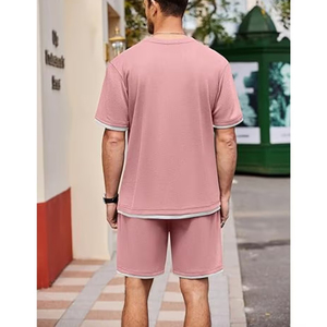 Conjunto Casual para Hombre, Fabricante, 2 Piezas, Camiseta de Algodón, Pantalones Cortos Cargo, Verano, OEM, ODM, Suministro al por Mayor - Product Image 2