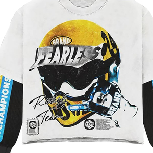 เสื้อยืดแขนยาวพิมพ์ลายกราฟิกทรงโอเวอร์ไซส์สำหรับผู้ชาย ผ้าคอตตอนหนานุ่ม สไตล์วินเทจ สตรีทแวร์ ลำลอง - Product Image 6