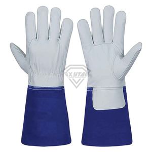 Heavy Duty Industrial Leather Welding <b>Gloves</b> <b>Long</b> Safety Gauntlet Protective Hand Wear For Metal Working Construction Factory - Product Image 4