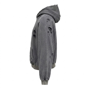 Hoodies courts personnalisés effet vieilli, 100% Coton, Grammage lourd, Coupe oversize, Unisexe, Décontracté, Écologique, Épaules tombantes, Vente en gros - Product Image 3