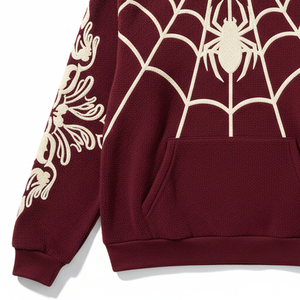 Sudadera con Capucha de Lujo con Estampado de Araña en Sublimación, Color Degradado, Estilo Urbano para Hombre y Mujer, Corte Regular, Forro Polar, Invierno - Product Image 5