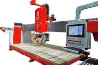 Maquinaria HUALONG, máquina cortadora de mármol de procesamiento de encimera de granito, sierra de puente italiana CNC de 5 ejes con cámara enrutadora, CNC,