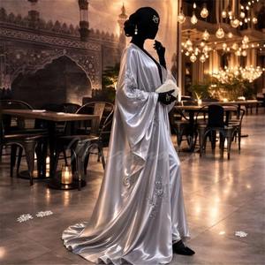 Elegante Abaya Negra para Mujer, Diseño con Botones en la Parte Delantera, Vestido Islámico Moderno y Modesto, Ropa Profesional de Oficina - Product Image 2