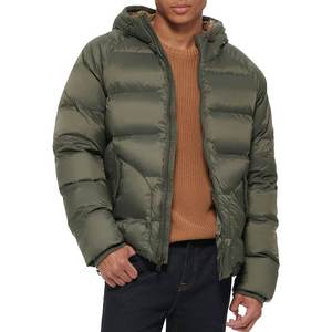 Blouson matelassé épais pour homme avec design à empiècements, fermeture éclair, chaud pour l'hiver, style streetwear - Product Image 1