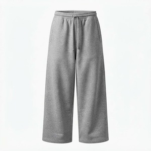 OEM Manufacturer Custom Plain <b>Wide</b> <b>Leg</b> Sweatpants Casual Streetwear Men Heavyweight Fleece <b>Joggers</b> - Product Image 6