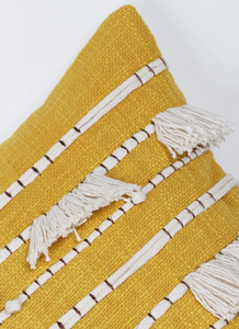 Hand Tufted Texture Boho Yellow and Ivory <b>Cushion</b> Cover Handmade Decorative Pillow Case for Sofa Bedroom Living Room Home Decor - Product Image 5