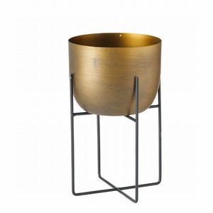 Metal Handcrafted Planter for Home Floor Decorative Items SET of 2 Rounded Shape <b>Stand</b> Planter <b>Pot</b> for Home Patio Decoration Use - Product Image 5