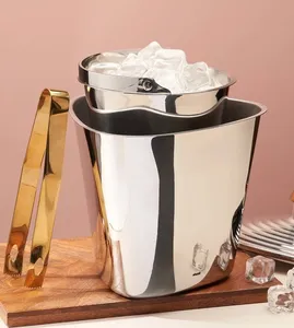 Handmade Metal Ice Bucket Handcrafted Textured Wine Champagne <b>Cooler</b> Rustic Luxury Bar DecorationHandmade Metal Ice Bucket - Product Image 2
